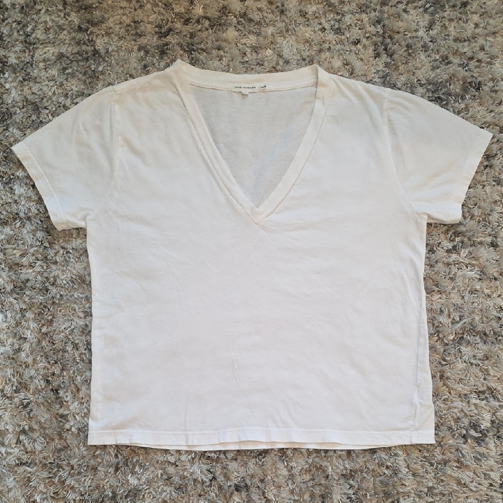 White V-Neck T-Shirt